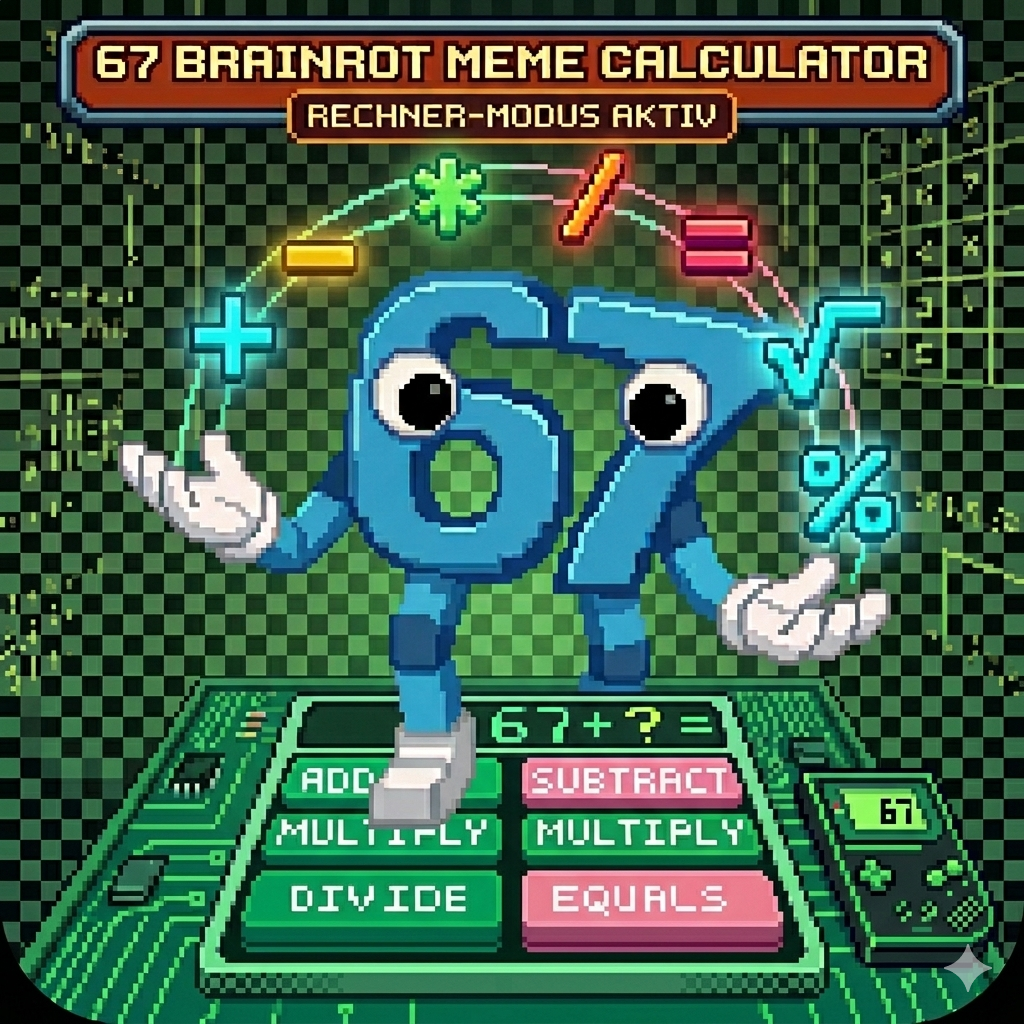 67 Brainrot Calculator Maskottchen